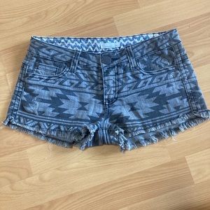 o’neill vintage aztec denim shorts
